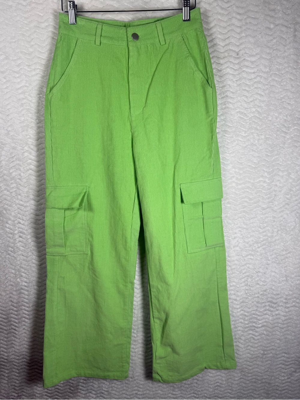 Cider Neon Lime Corduroy Cargo Pants.  Bright and cheerful 🤗🧡